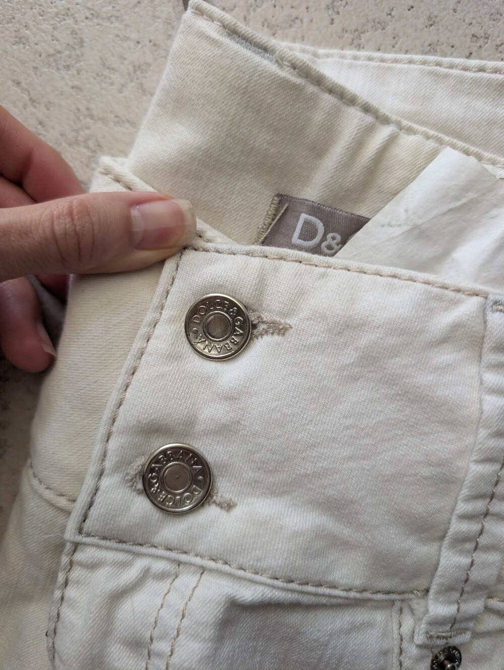 D&G Women's White Skinny Jeans - Sleek Five-Pocket Style - Picture 4 of 6